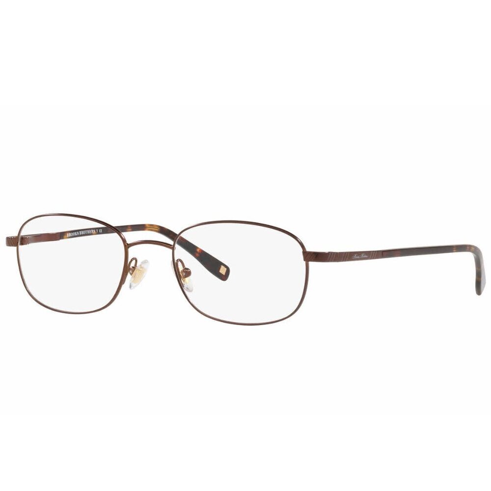 Brook Brothers BB 363 Prescription Eyeglasses in Satin Brown & Tortoise Shell
